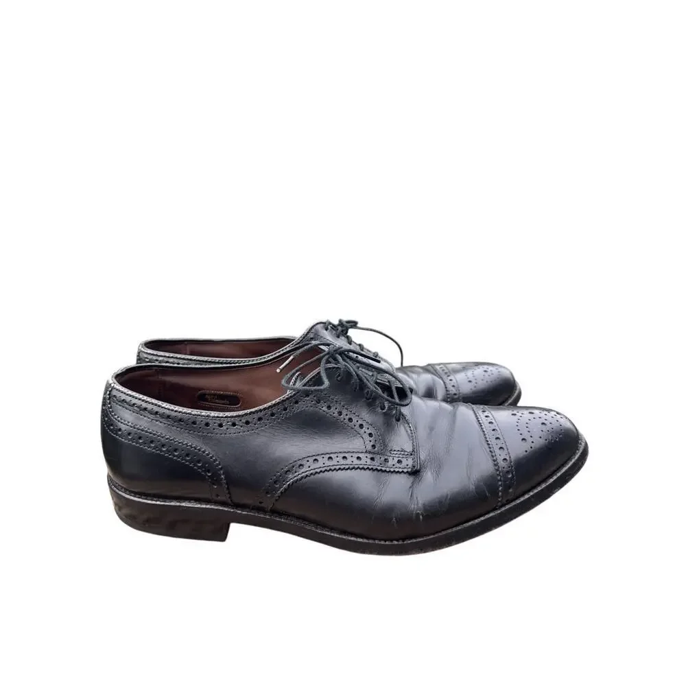 Allen Edmonds Men’s Sanford Dress Shoes Size 9 Leather Made In USA Black
